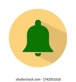 Vector de iconos plano de la campana. Diseño de símbolo de alarma para Smartphone