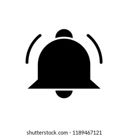 Bell flat icon, vector illustration.