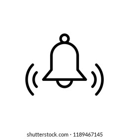 Bell flat icon, vector illustration.