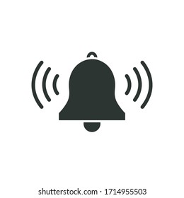 bell flat icon, vector illustration