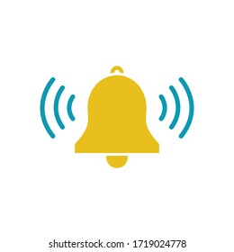 bell flat icon, vector illustration