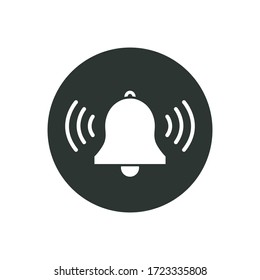 bell flat icon, vector illustration