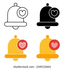 Bell in flat style isolated