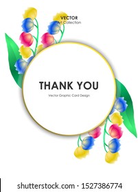 Bell Flower Card, Vector illustration design element