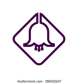 bell flower logo template on vector