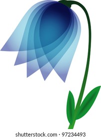 Bell flower, vector illustration.