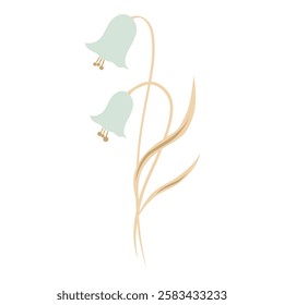 Bell flower vector illustration, bluebell flower