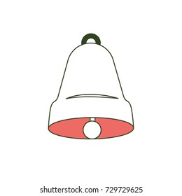 bell front view on color section silhouette vector illustration