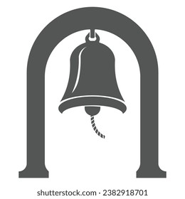 Bell and gate logo illustration vector design template.