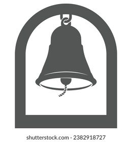 Bell and gate logo illustration vector design template.