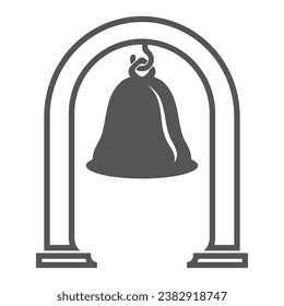 Bell and gate logo illustration vector design template.