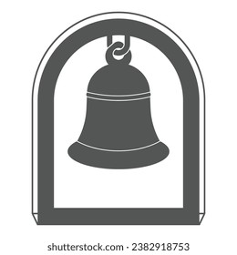 Bell and gate logo illustration vector design template.