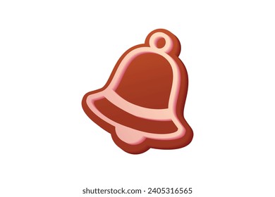 Bell Gingerbread Cookie Christmas Sticker