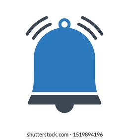 bell glyph colour vector icon