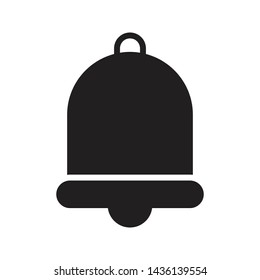 bell glyph flat vector icon