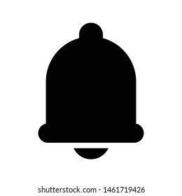 bell glyph flat vector icon