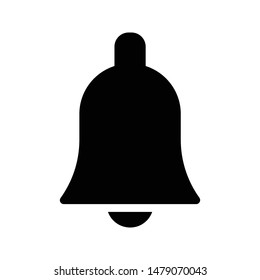 bell glyph flat vector icon