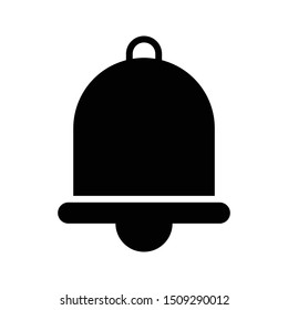bell glyph flat vector icon