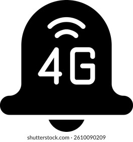 bell glyph icon illustration vector