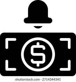 bell glyph icon illustration vector