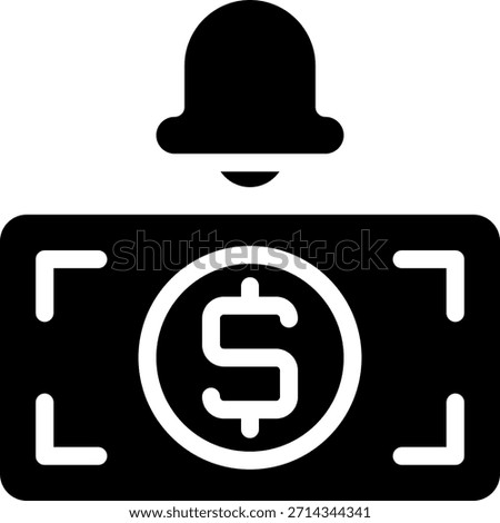 bell glyph icon illustration vector