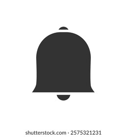 Bell glyph icon. Vector illustration