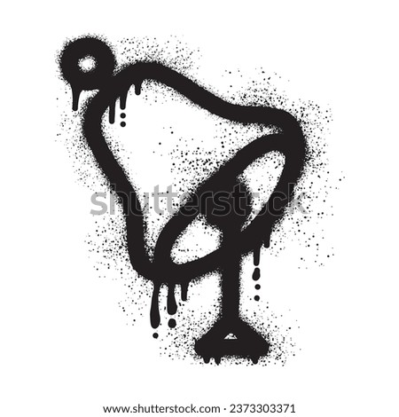 Bell graffiti with black spray paint