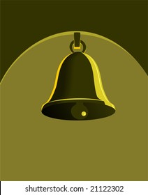  bell in greenish background	
