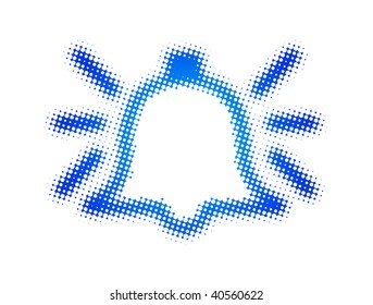 bell, halftone vector