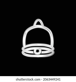 Glockenhandgezeichnete Schnittstelle Symbol silberplatzierte metallische Symbol