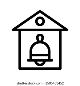 bell house thin line vetor icon