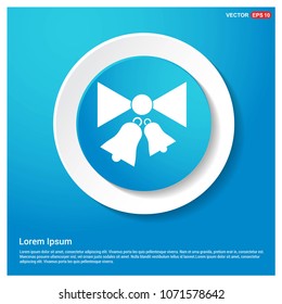 Bell Icon Abstract Blue Web Sticker Button
