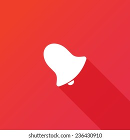 Bell icon. Alarm, alert button, call reminder, ring sound signal sign