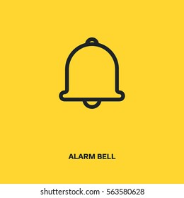 Bell icon. Alarm, alert button, call reminder, ring sound signal sign