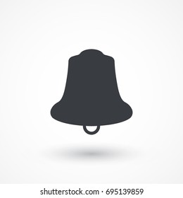 Bell icon. Alarm, alert button, call reminder, ring sound signal sign