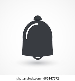 Bell icon. Alarm, alert button, call reminder, ring sound signal sign