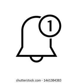 Bell Icon. Alarm Illustration As A Simple Vector & Trendy Symbol for Design and Websites, Presentation or Mobile Application.