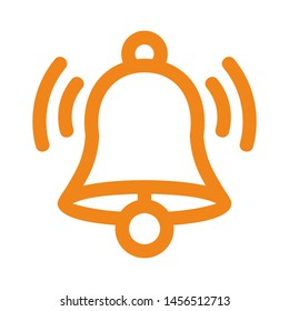 Bell icon. alarm sign isolated sign symbol vector illustration - vector 
