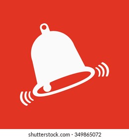 The bell icon. Alert symbol. Flat Vector illustration