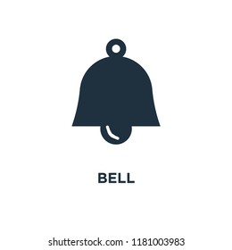 Bell icon. Black filled vector illustration. Bell symbol on white background. Can be used in web and mobile.