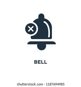 Bell icon. Black filled vector illustration. Bell symbol on white background. Can be used in web and mobile.