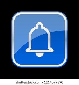 bell icon with blue color. vector illustration 