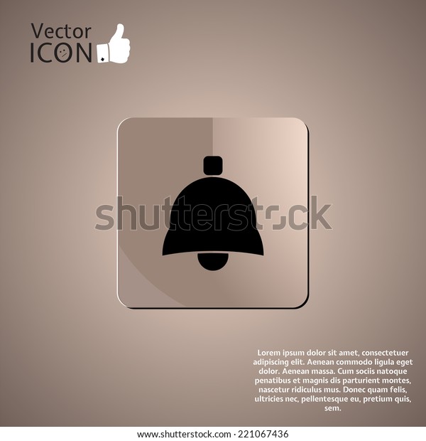 Bell Icon Button Made Vector Stock Vector (Royalty Free) 221067436 ...