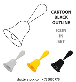 Bell icon cartoon. Single education icon from the big school, university cartoon.