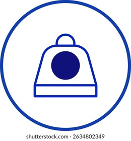 Bell Icon in a Circle: A Simple and Minimalist Vector Illustration Design