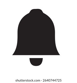 Bell icon in clean vector style, symbolizing notifications, alerts, or reminders. Perfect for apps, websites, and UI design. Fully editable, scalable, and easy to customize.