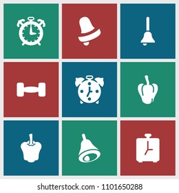 Bell icon. collection of 9 bell filled icons such as pepper. editable bell icons for web and mobile.