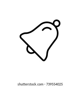 Bell icon. Collection of high quality outline technology pictograms in modern flat style. Black information symbol for web design and mobile app on white background. Alert line logo.