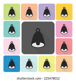 Bell Icon color set vector illustration.