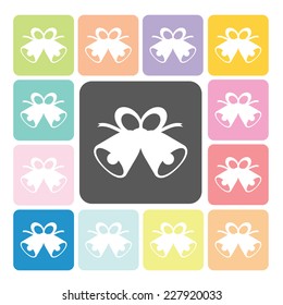Bell Icon color set vector illustration.